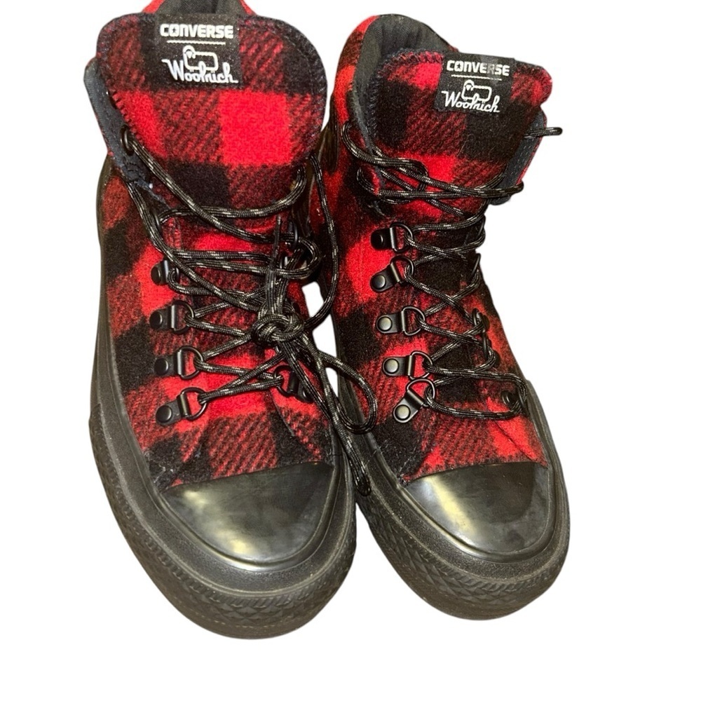 Converse Chuck Taylor Street Hiker Hi Woolrich buffalo plaid sneakers women 7.5